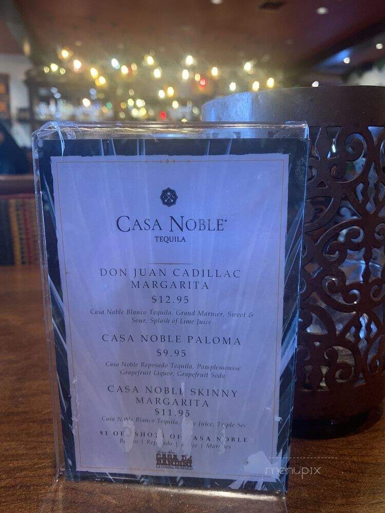 Casa de Bandini - Carlsbad, CA menu_pic