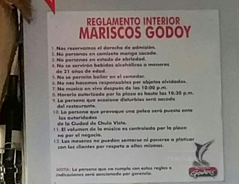 Mariscos Godoy - Chula Vista, CA menu_pic