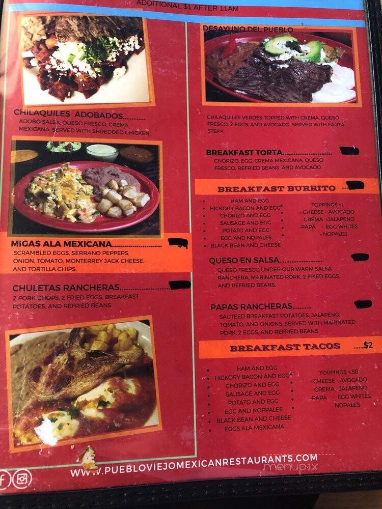 Pueblo Viejo - Houston, TX menu_pic