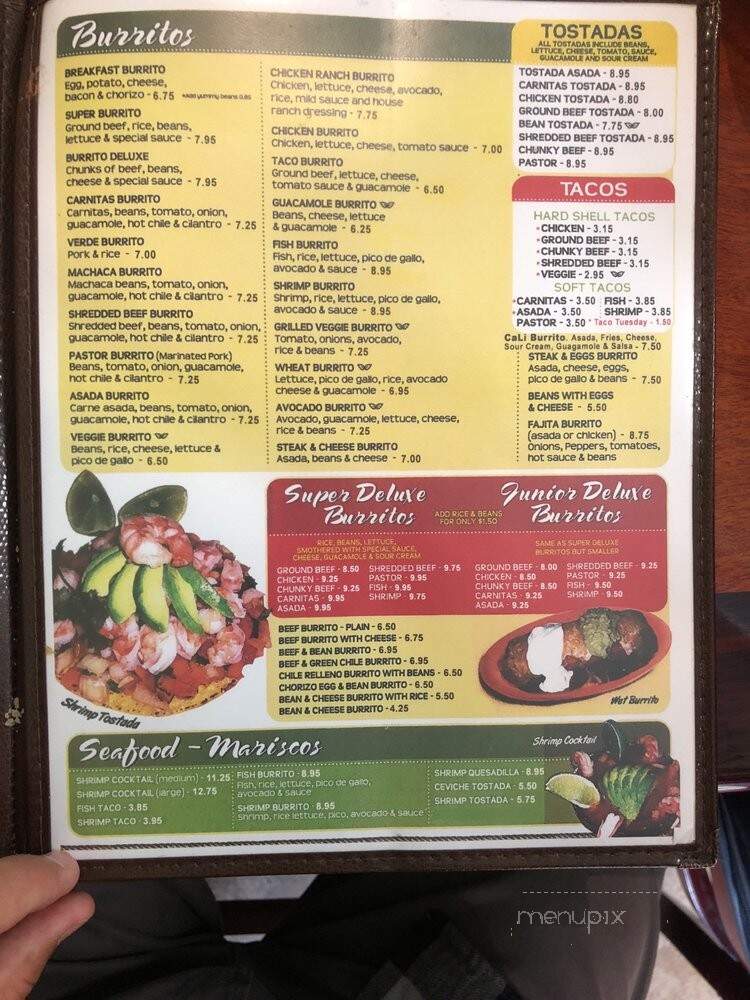 El Burrito Grill - Long Beach, CA menu_pic