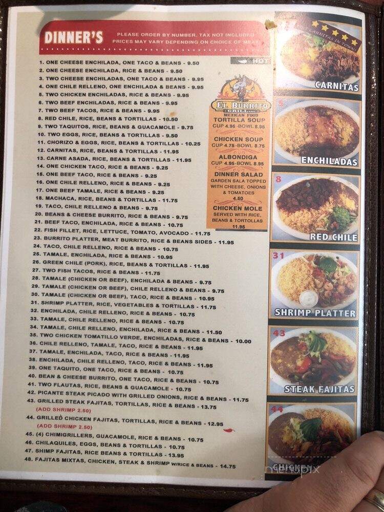 El Burrito Grill - Long Beach, CA menu_pic