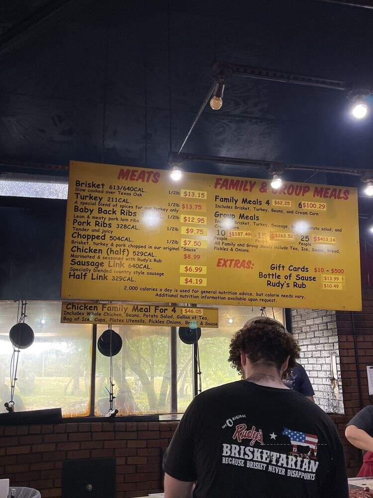Rudy's Country Store & Bar-B-Q - San Antonio, TX menu_pic