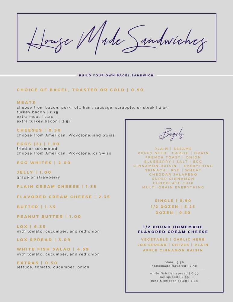 Bagel Cafe - Bensalem, PA menu_pic