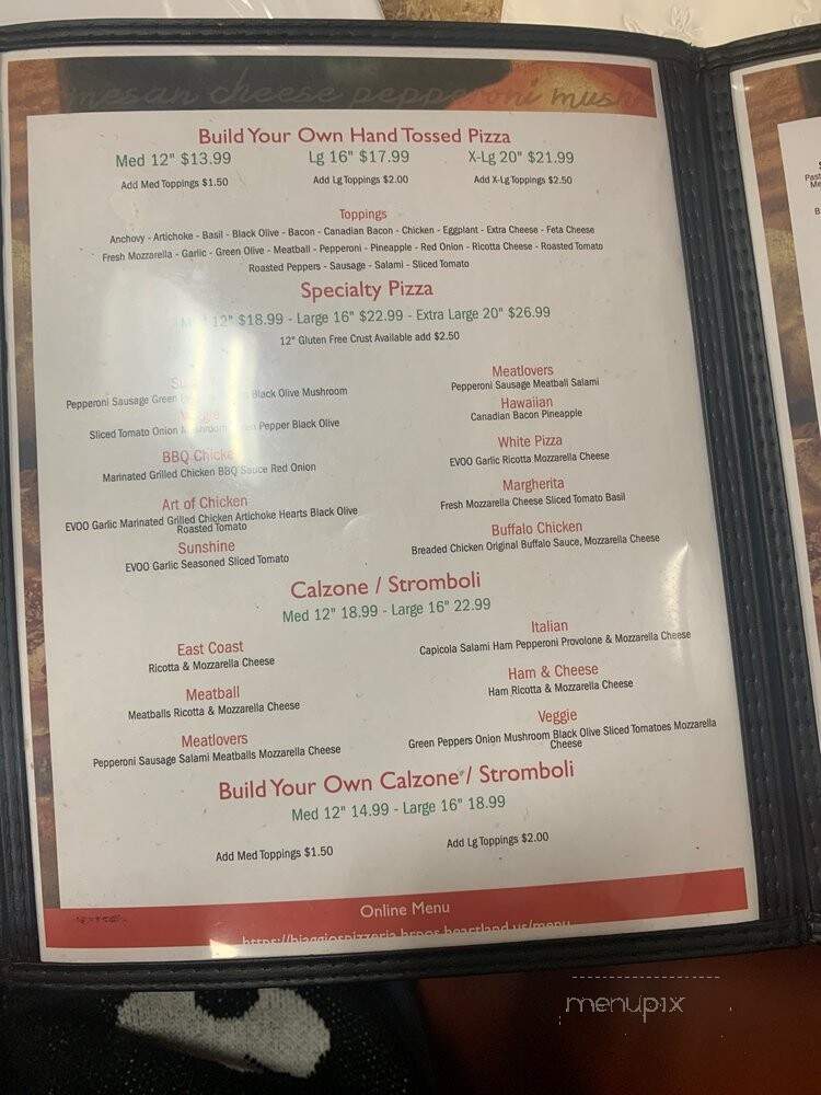 Biaggio's Pizzeria - Las Vegas, NV menu_pic
