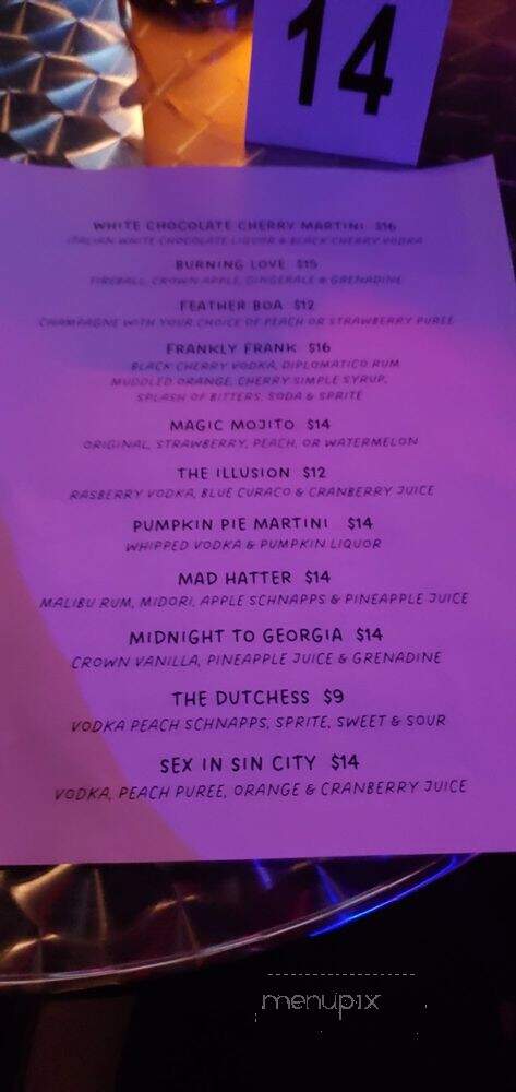 Pegasus Bar & Grill - Las Vegas, NV menu_pic