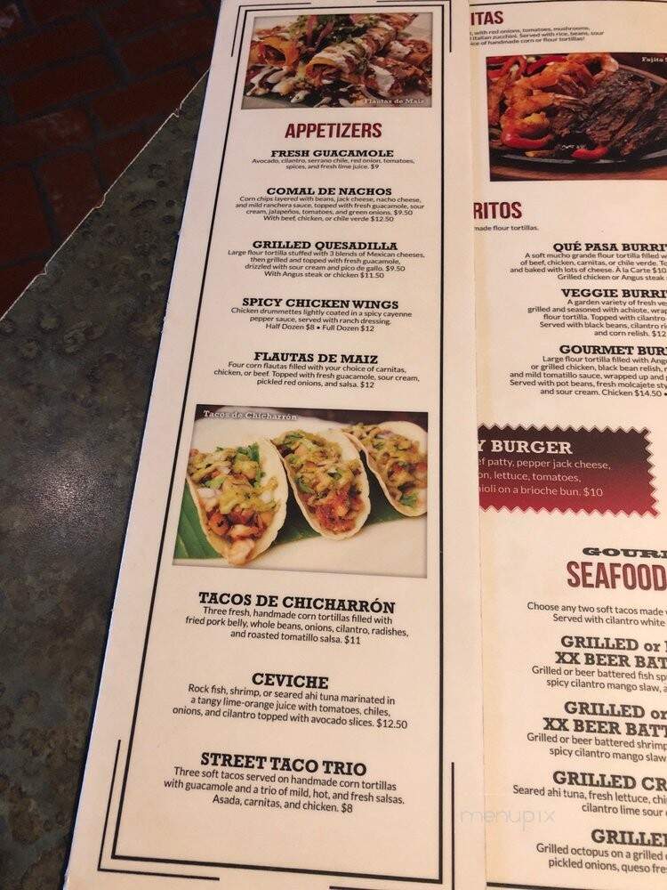 Que Pasa Mexican Cafe - Tulare, CA menu_pic