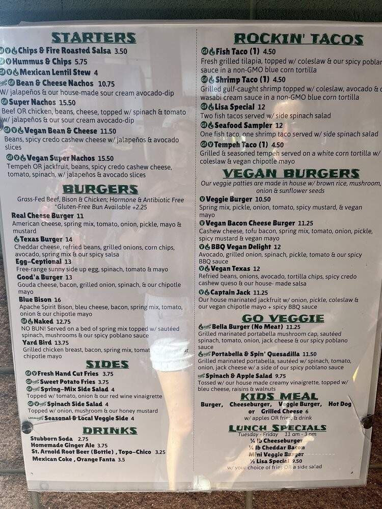 Cove - San Antonio, TX menu_pic