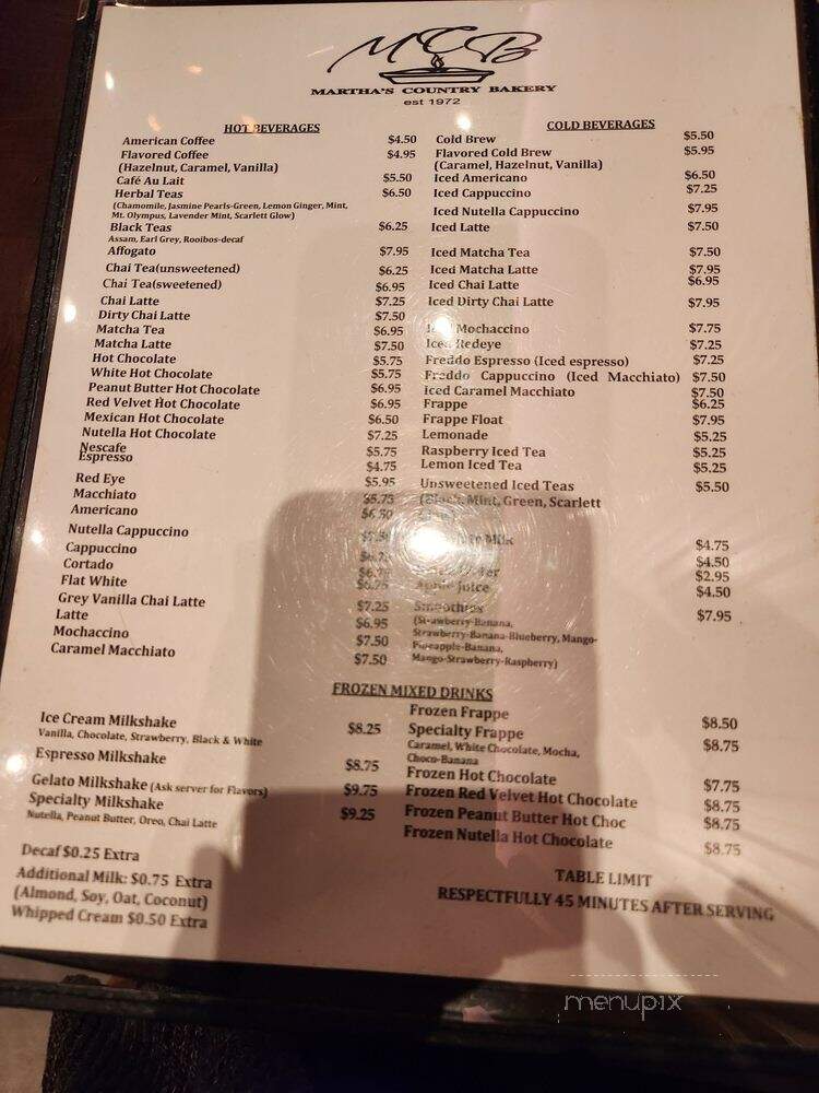 Martha's Country Bakery - Astoria, NY menu_pic