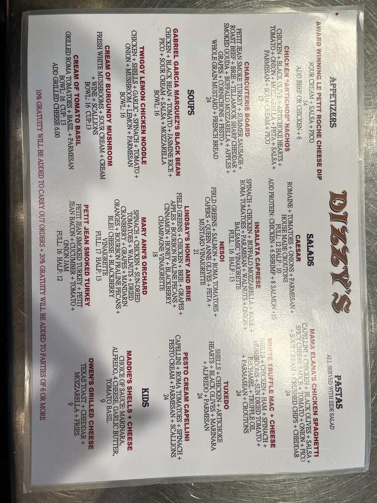 Lizzy's Diner - Little Rock, AR menu_pic