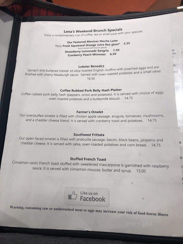 Lena's Cafe & Confections - New Haven, CT menu_pic