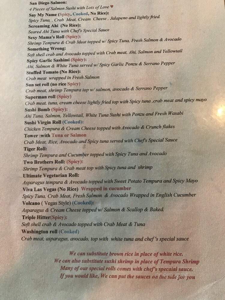 Sake Toro - Frisco, TX menu_pic