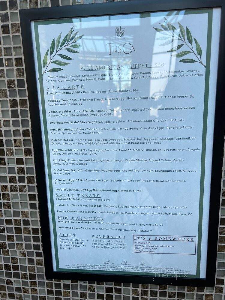 TusCA - Garden Grove, CA menu_pic