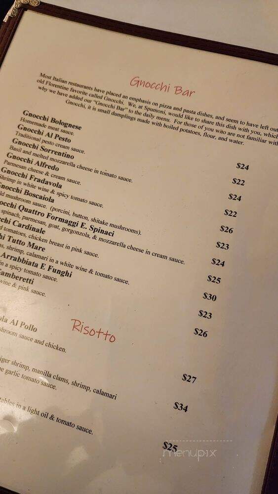 Spumoni Restaurant - Thousand Oaks, CA menu_pic