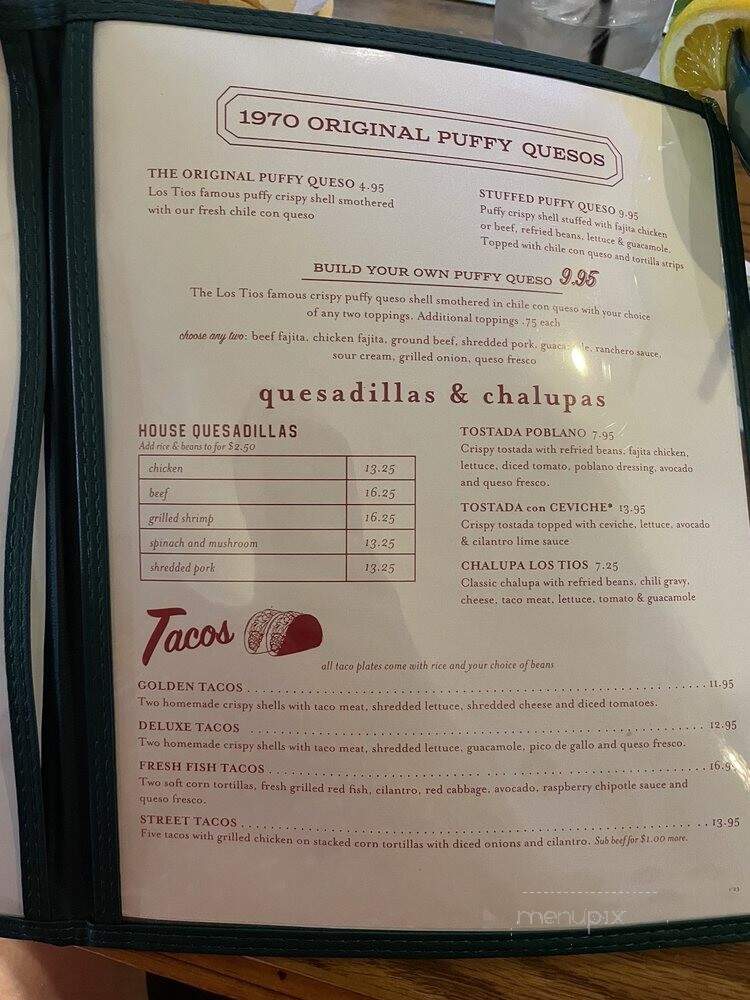 Los Tios Mexican - Houston, TX menu_pic