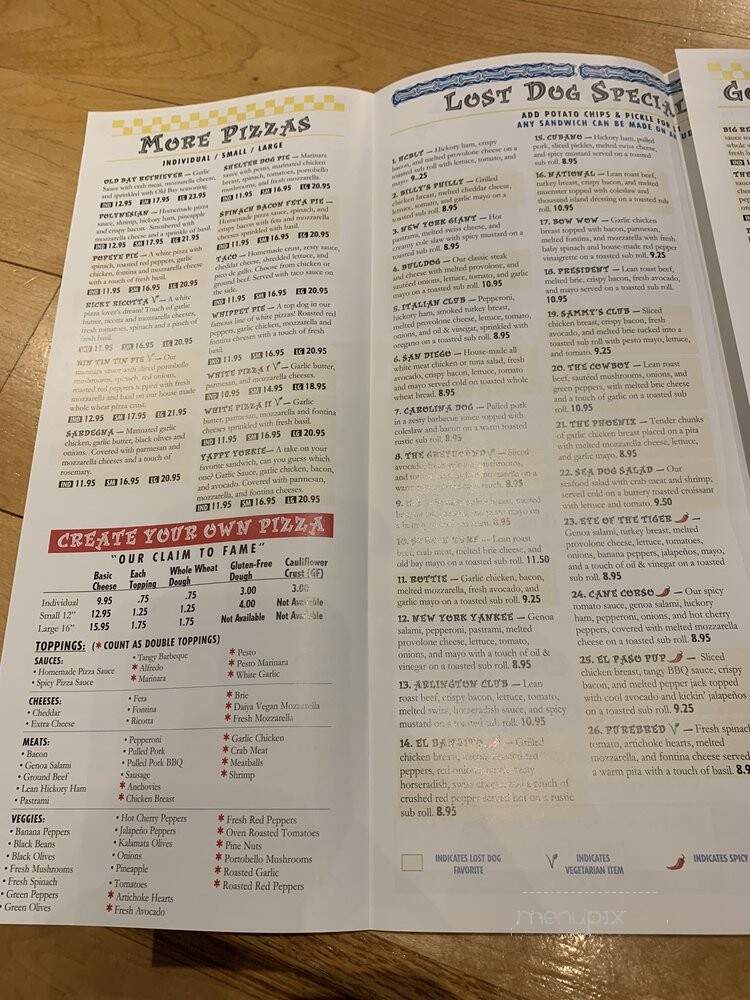 Lost Dog Cafe - Arlington, VA menu_pic
