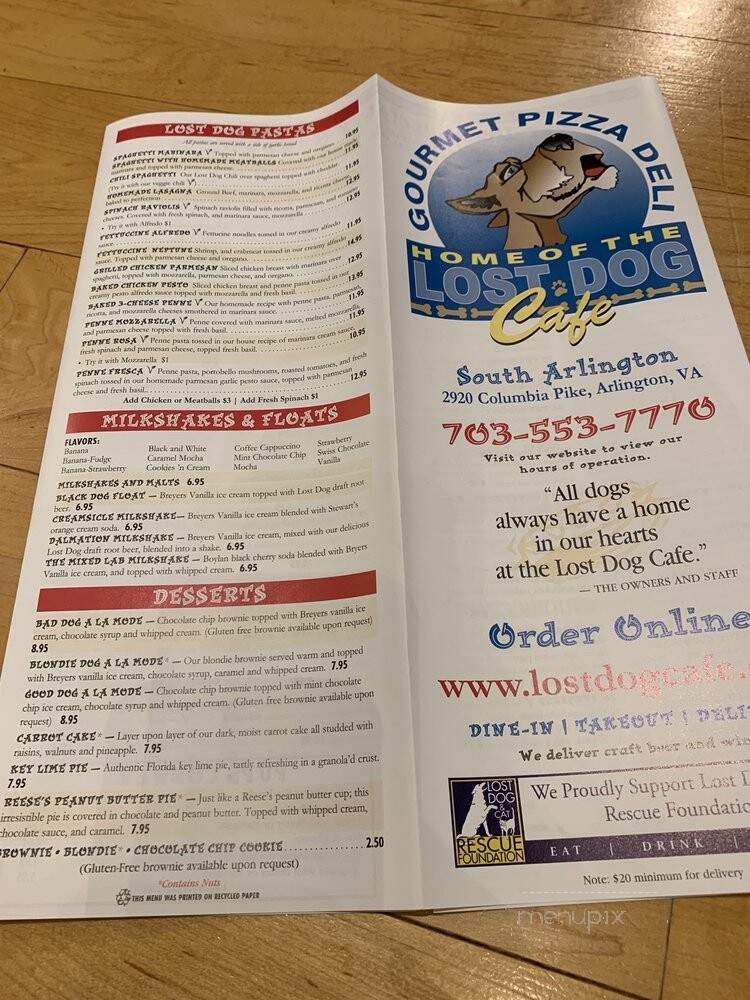 Lost Dog Cafe - Arlington, VA menu_pic