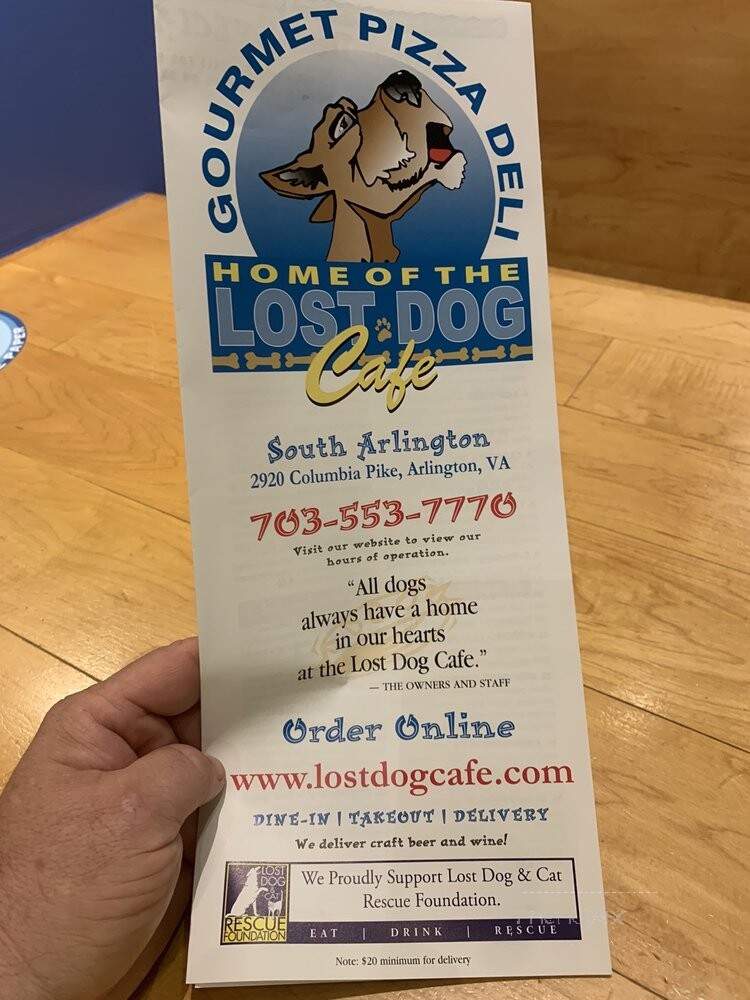Lost Dog Cafe - Arlington, VA menu_pic
