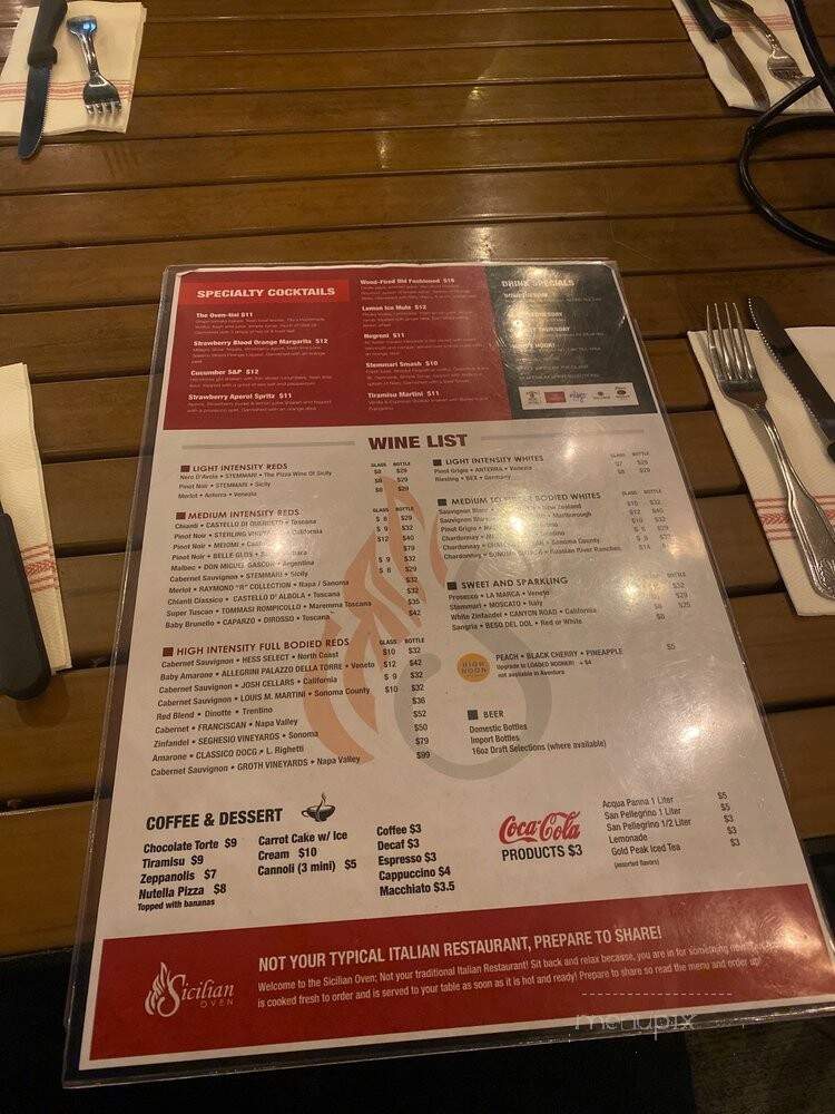 Sicilian Oven - Coral Springs, FL menu_pic