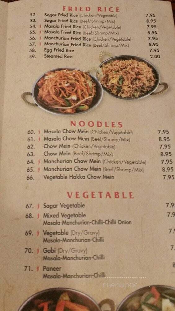 Sagar Chinese - Jamaica, NY menu_pic