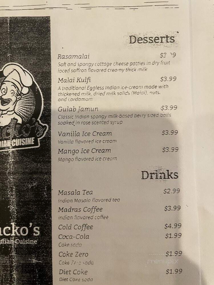 Udipi Cafe - Duluth, GA menu_pic