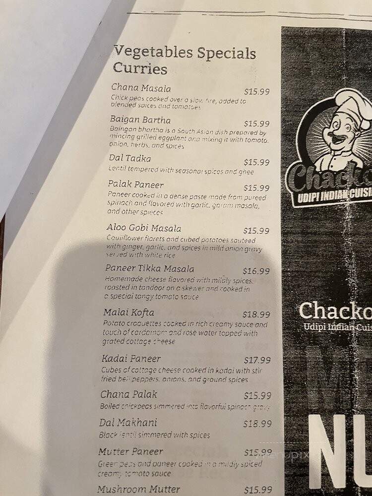 Udipi Cafe - Duluth, GA menu_pic