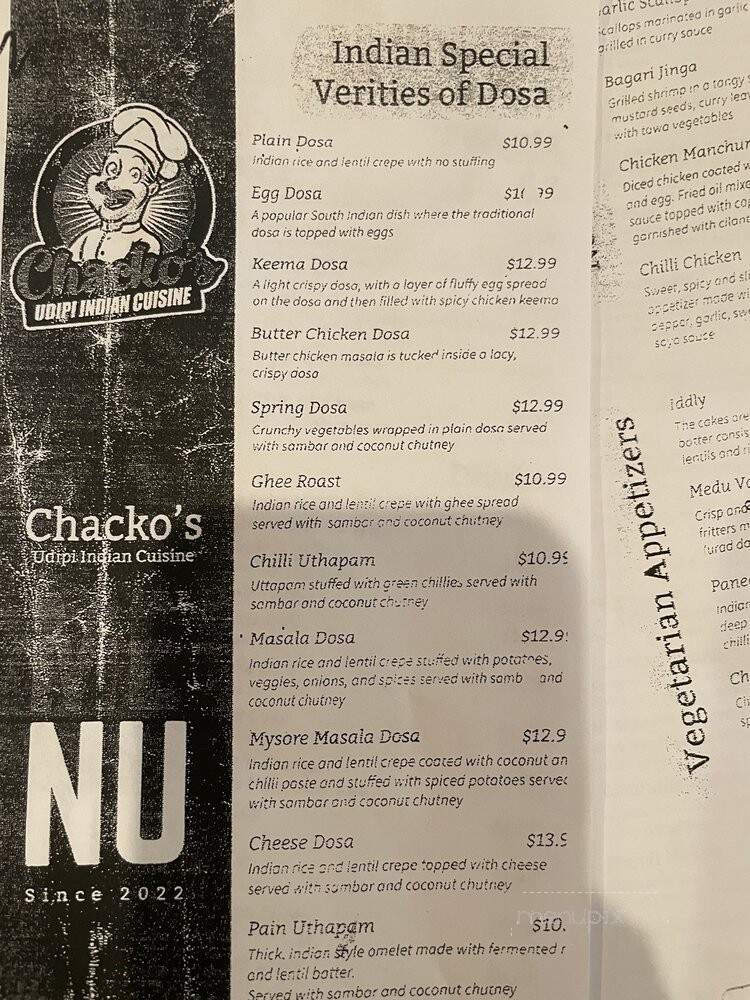 Udipi Cafe - Duluth, GA menu_pic
