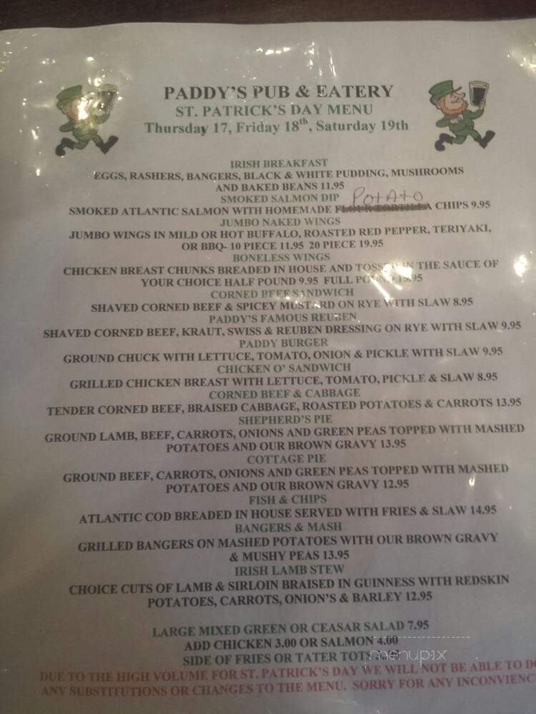 Paddy's Pub and Eatery - Kennesaw, GA