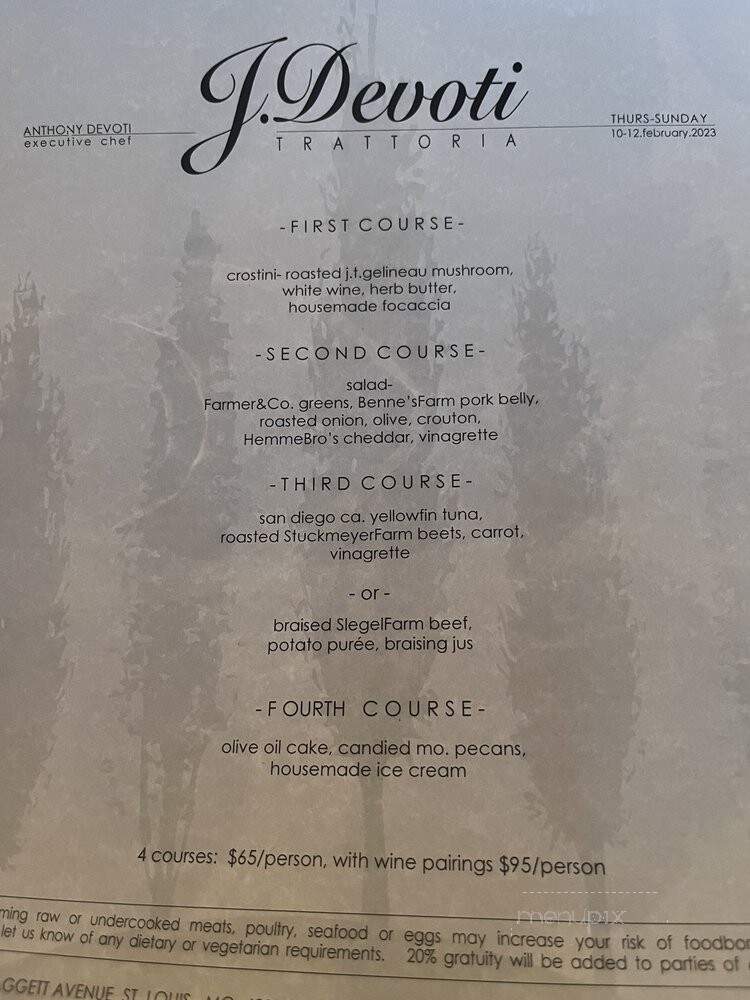 Five - Saint Louis, MO menu_pic
