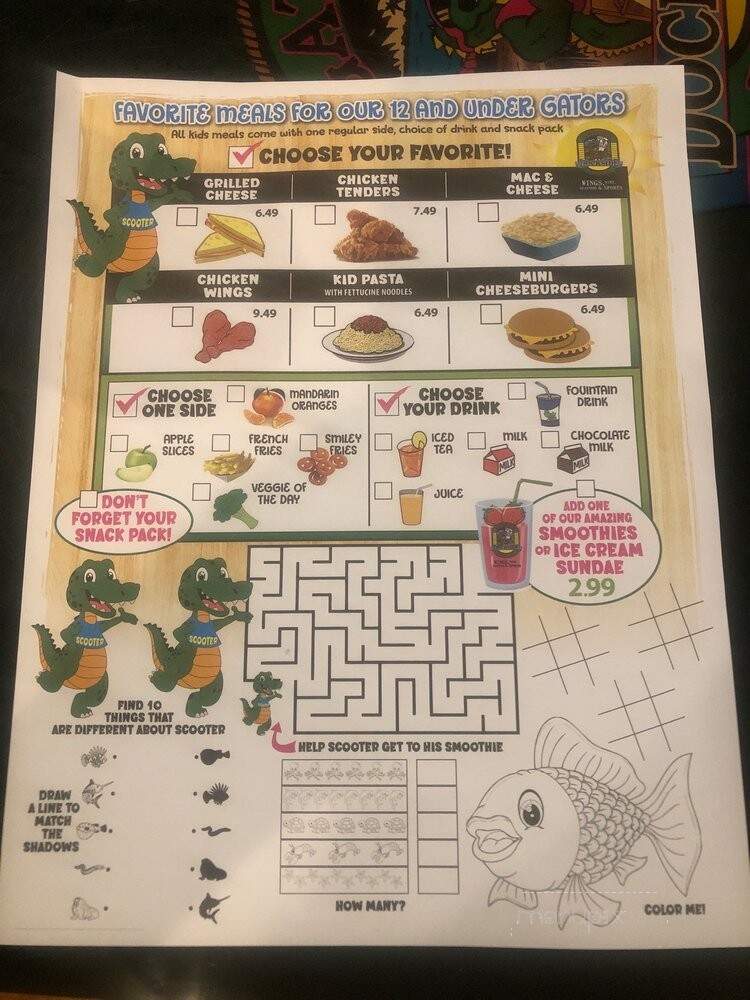 Gator's Dockside - Lake Mary, FL menu_pic