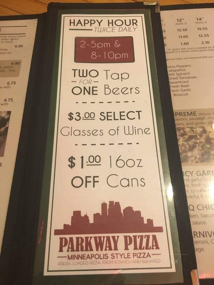 Parkway Pizza - Minneapolis, MN menu_pic