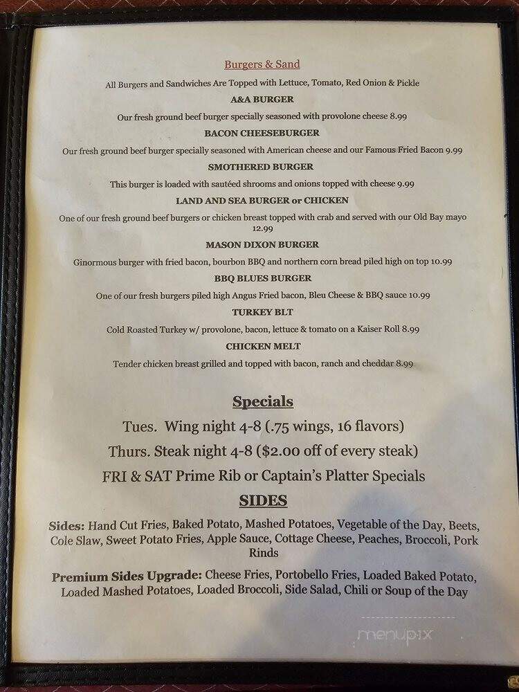 Angus & Ale - Berkeley Springs, WV menu_pic