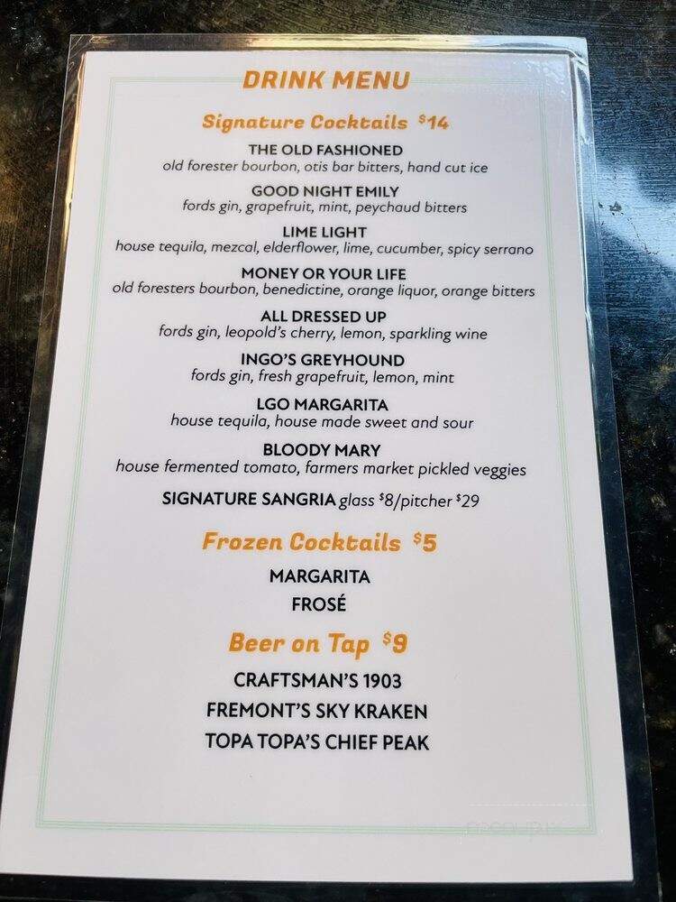 LGO Station Cafe - Pasadena, CA menu_pic