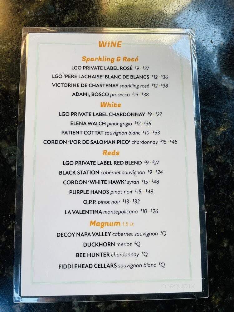 LGO Station Cafe - Pasadena, CA menu_pic