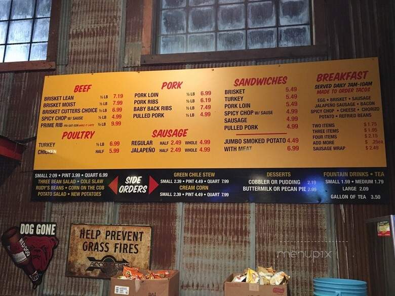 Leo's Bar B Que - Brownsville, TX menu_pic