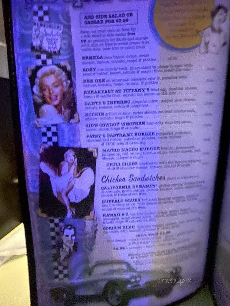 Corvette Diner - San Diego, CA menu_pic