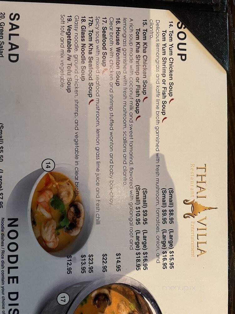 Thai Villa Restaurant - Lakewood, CA menu_pic