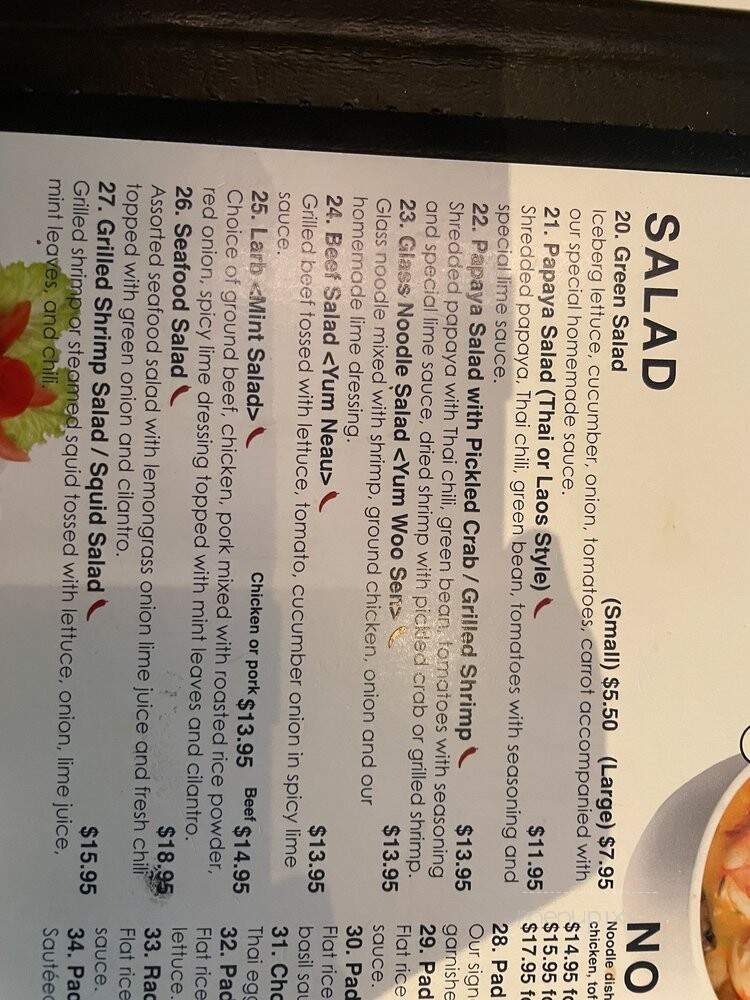 Thai Villa Restaurant - Lakewood, CA menu_pic