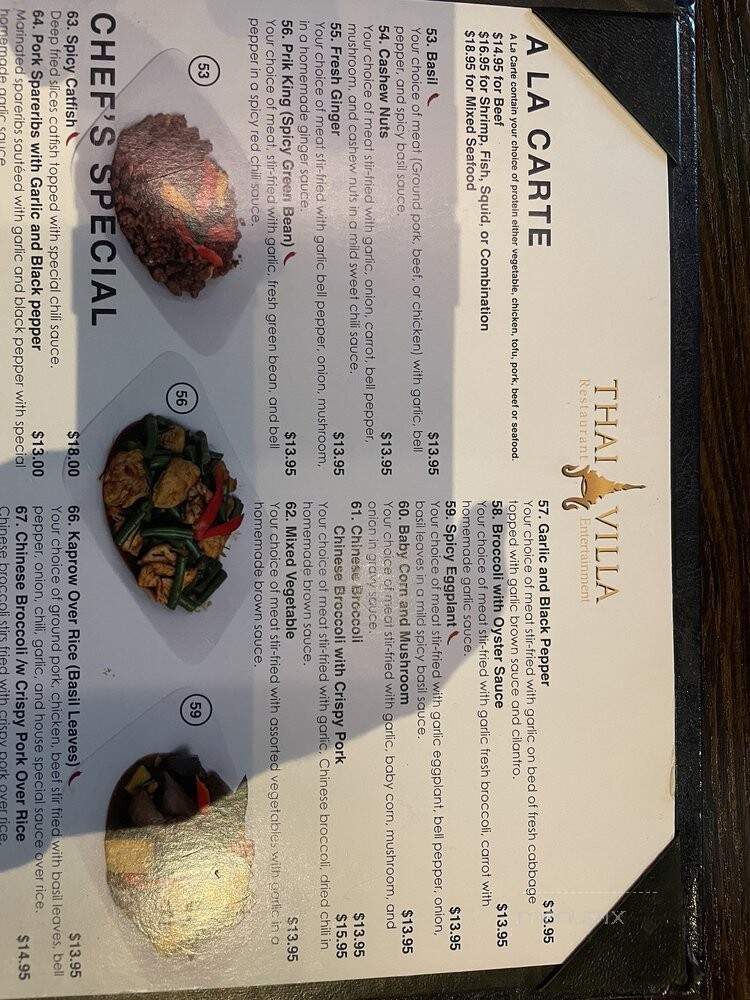 Thai Villa Restaurant - Lakewood, CA menu_pic
