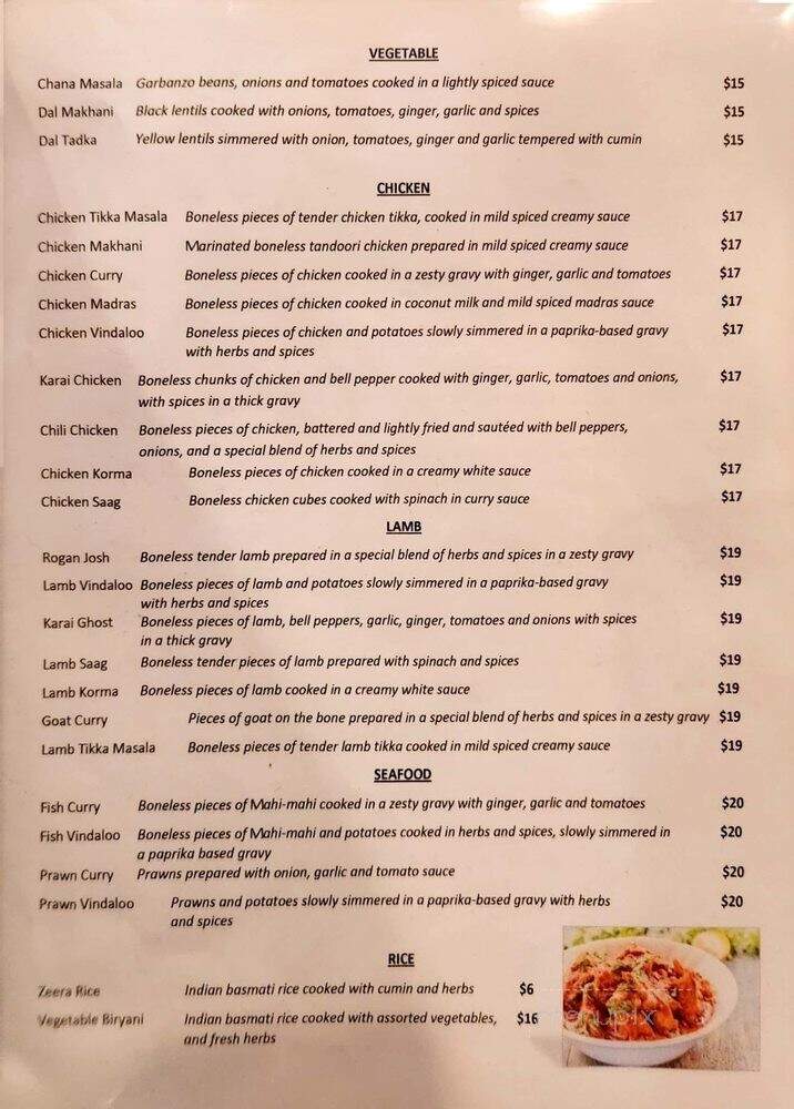 Curry Club - Folsom, CA menu_pic