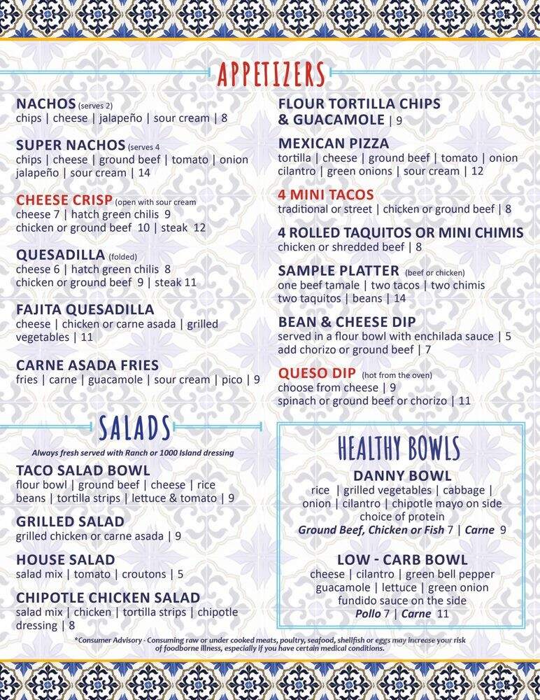 Mi Familia Mexican Food - Phoenix, AZ menu_pic