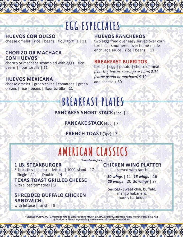 Mi Familia Mexican Food - Phoenix, AZ menu_pic