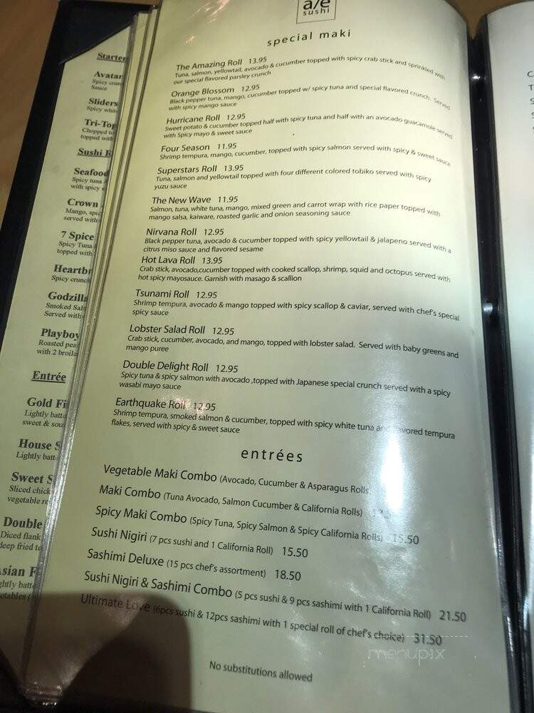 Avenue East - Cranford, NJ menu_pic