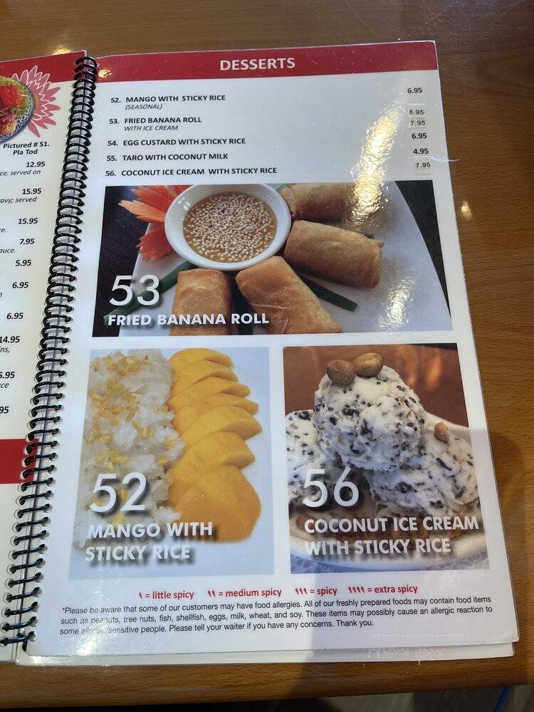Thai House - Gaithersburg, MD menu_pic