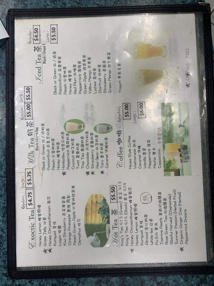 Ten Ren's Tea Time - Los Angeles, CA menu_pic