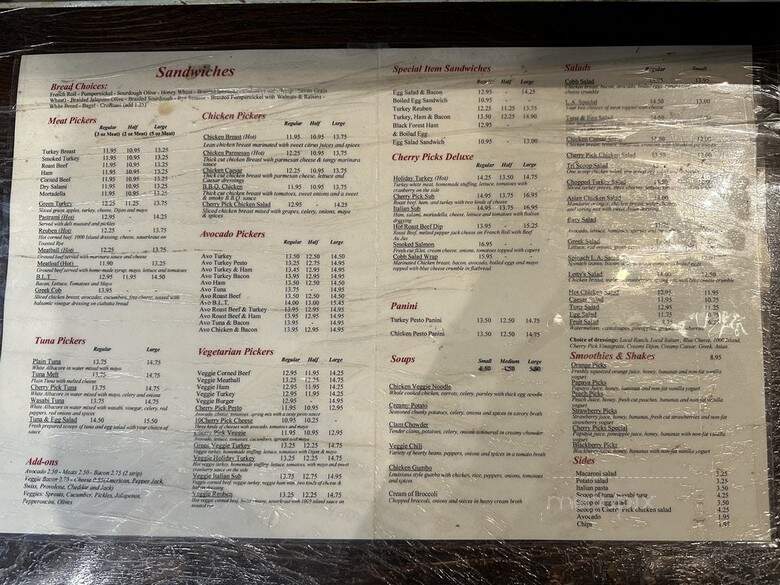 Cherry Pick Cafe - Los Angeles, CA menu_pic