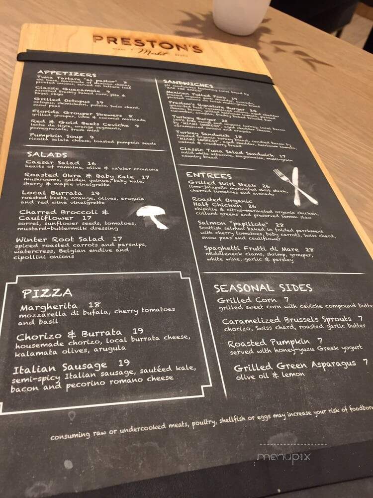 Preston's - Miami Beach, FL menu_pic