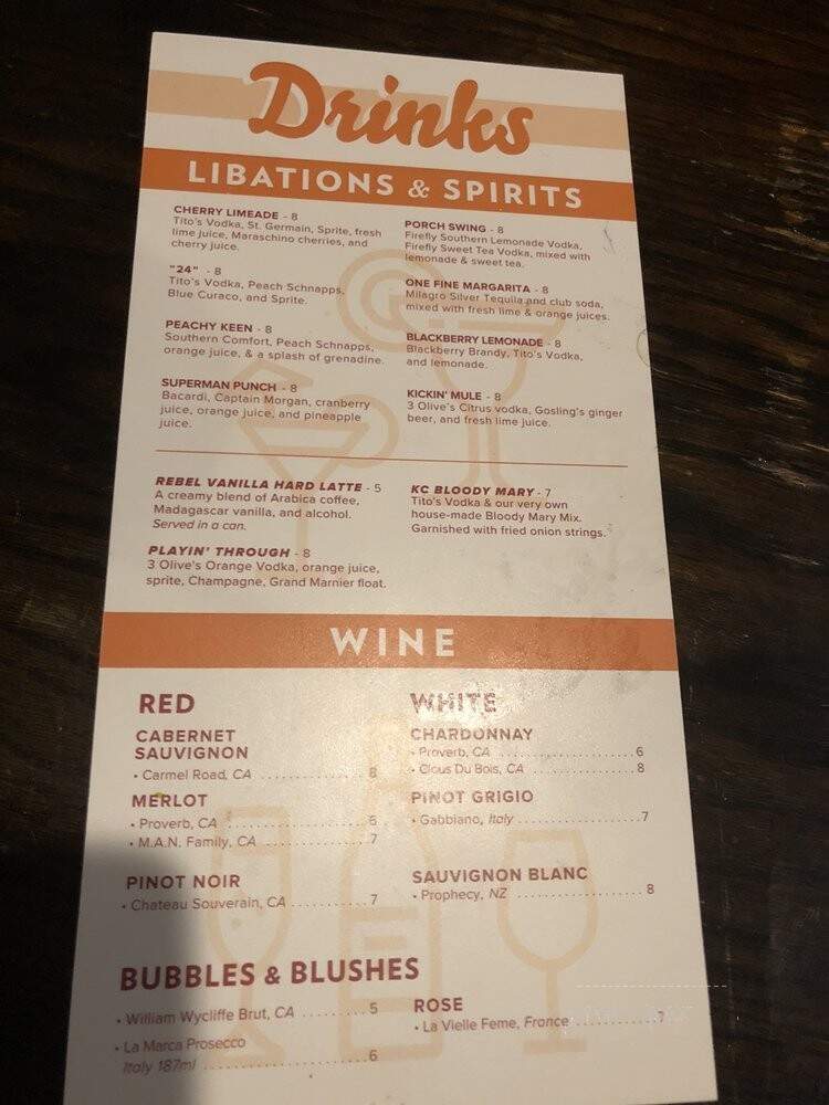 Kickin' Chicken - Wa - Charleston, SC menu_pic