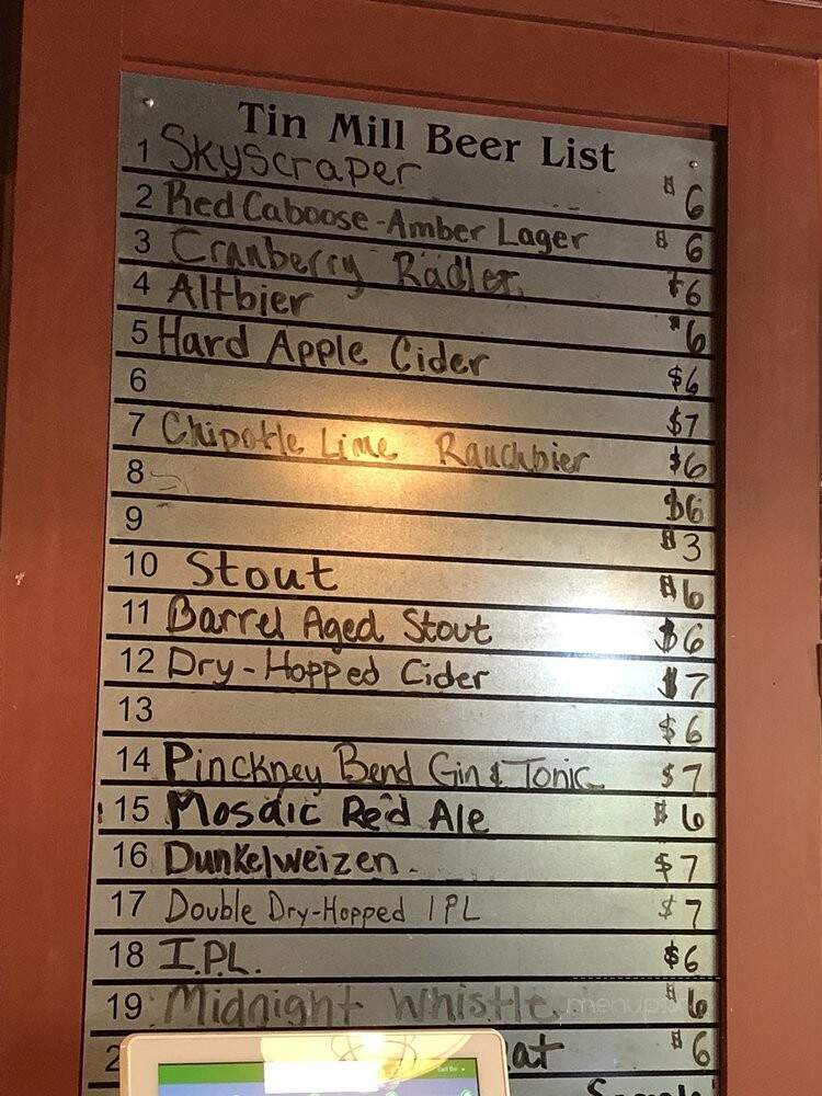 Tin Mill Brewing Co - Hermann, MO menu_pic
