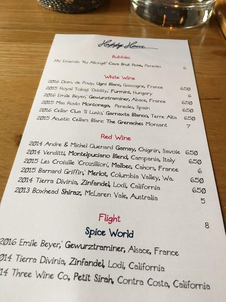 Eno - Chicago, IL menu_pic