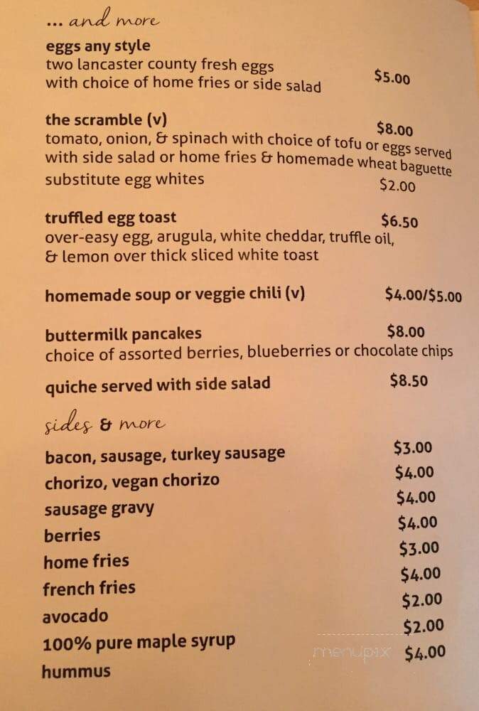 Chhaya Cafe - Philadelphia, PA menu_pic